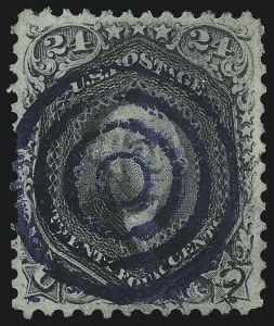 Sale 1074, Lot 905, 24c Lilac and Blackish Violet Shades, 1863 Issue (Scott 78-78c)