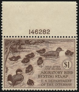 Sale Number 1076, Lot Number 2022, United States Hunting Permit Singles Sale Number 1076, Lot Number 2022, United States Hunting Permit Singles