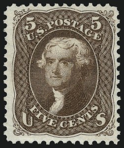 Sale 1077, Lot 112, 1875 Re-Issue of 1861-66 Issue (Scott 102-111)