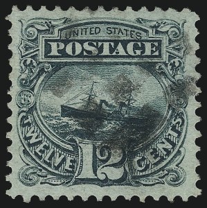 Sale 1077, Lot 118, 1869 Pictorial Issue (Scott 112-122), 12c Green (117) Sale 1077, Lot 118, 1869 Pictorial Issue (Scott 112-122)