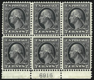 Sale 1077, Lot 253, 1912-15 Washington-Franklin Issues (Scott 405-461)