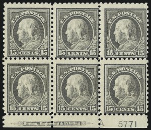 Sale 1077, Lot 268, 1912-15 Washington-Franklin Issues (Scott 405-461)