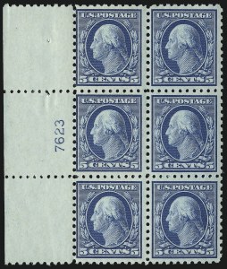 Sale 1077, Lot 281, 1916-19 Issues (Scott 462-524), 5c Blue (466) Sale 1077, Lot 281, 1916-19 Issues (Scott 462-524)