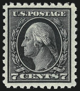 Sale 1077, Lot 283, 1916-19 Issues (Scott 462-524), 7c Black (469) Sale 1077, Lot 283, 1916-19 Issues (Scott 462-524)