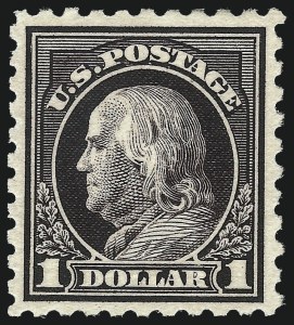 Sale 1077, Lot 294, 1916-19 Issues (Scott 462-524), $1.00 Violet Black (478) Sale 1077, Lot 294, 1916-19 Issues (Scott 462-524)