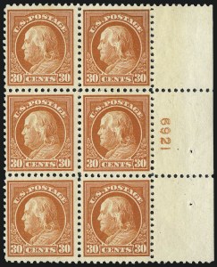 Sale 1077, Lot 303, 1916-19 Issues (Scott 462-524), 30c Orange Red (516) Sale 1077, Lot 303, 1916-19 Issues (Scott 462-524)