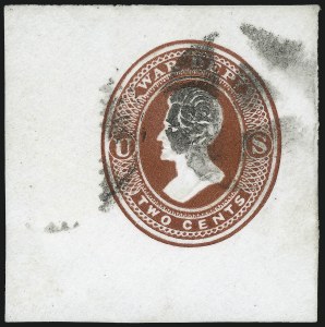 Sale 1077, Lot 496, Postal Stationery (U, UX), 2c Dark Red on White, Official (UO19) Sale 1077, Lot 496, Postal Stationery (U, UX)