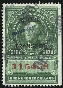 Sale 1077, Lot 522, Revenues (First Issue thru Stock Transfer)