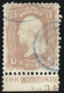 Sale 1077, Lot 85, 1861-66 Issue (Scott 56-78)