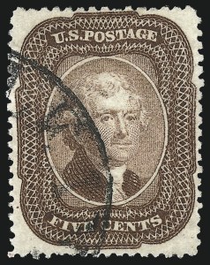 Sale 1078, Lot 108, 1c-90c 1857-60 Issue (Scott 19-39)