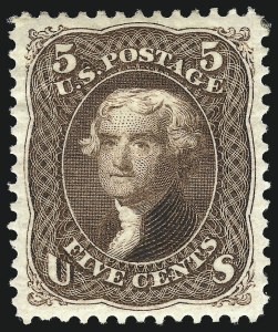 Sale 1078, Lot 210, 1867-68 Grilled Issue and 1875 Re-Issue (Scott 79-111)