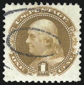 Sale 1078, Lot 250, 1875 Re-Issue of 1869 Pictorial Issue (Scott 123-132), 1c Buff, Re-Issue (123) Sale 1078, Lot 250, 1875 Re-Issue of 1869 Pictorial Issue (Scott 123-132)