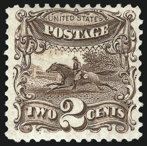 Sale 1078, Lot 252, 1875 Re-Issue of 1869 Pictorial Issue (Scott 123-132), 2c Brown, Re-Issue (124) Sale 1078, Lot 252, 1875 Re-Issue of 1869 Pictorial Issue (Scott 123-132)