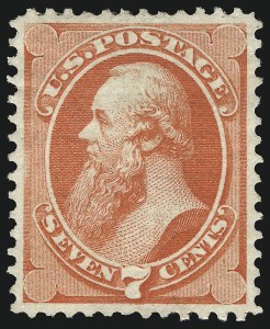Sale 1078, Lot 293, 1870-93 Bank Note Issues (Scott 148-225), 7c Vermilion (149) Sale 1078, Lot 293, 1870-93 Bank Note Issues (Scott 148-225)