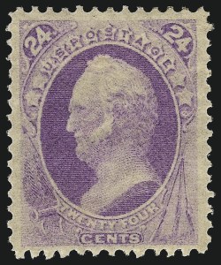 Sale 1078, Lot 296, 1870-93 Bank Note Issues (Scott 148-225), 24c Purple (153) Sale 1078, Lot 296, 1870-93 Bank Note Issues (Scott 148-225)