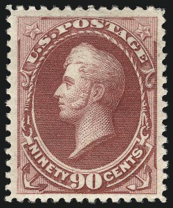Sale 1078, Lot 322, 1870-93 Bank Note Issues (Scott 148-225), 90c Carmine (191) Sale 1078, Lot 322, 1870-93 Bank Note Issues (Scott 148-225)