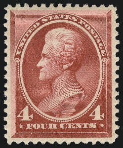 Sale 1078, Lot 330, 1870-93 Bank Note Issues (Scott 148-225), 4c Carmine (215) Sale 1078, Lot 330, 1870-93 Bank Note Issues (Scott 148-225)