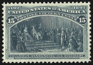Sale 1078, Lot 342, 1893 Columbian Issue (Scott 230-245)