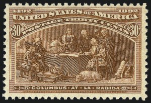 Sale 1078, Lot 346, 1893 Columbian Issue (Scott 230-245), 30c Columbian (239) Sale 1078, Lot 346, 1893 Columbian Issue (Scott 230-245)