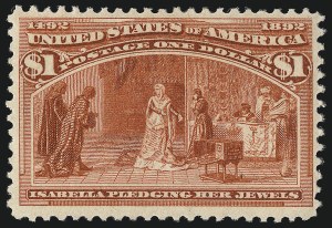 Sale 1078, Lot 356, 1893 Columbian Issue (Scott 230-245), $1.00 Columbian (241) Sale 1078, Lot 356, 1893 Columbian Issue (Scott 230-245)
