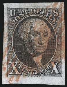 Sale 1078, Lot 45, 10c 1847 Issue, 1875 Reproduction of 1847 Issue (Scott 2-4)