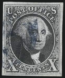 Sale 1078, Lot 54, 10c 1847 Issue, 1875 Reproduction of 1847 Issue (Scott 2-4)