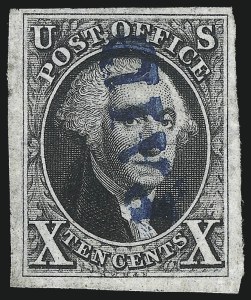 Sale 1078, Lot 64, 10c 1847 Issue, 1875 Reproduction of 1847 Issue (Scott 2-4)