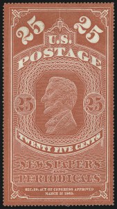 Sale 1079, Lot 2057, 1875 Reprint of 1865 Issue, 1881 Special Printing (Scott PR4-PR8)