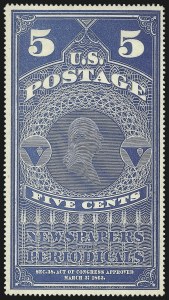 Sale 1079, Lot 2064, 1875 Reprint of 1865 Issue, 1881 Special Printing (Scott PR4-PR8)