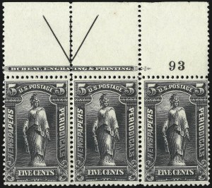 Sale 1079, Lot 2191, 1895 Unwatermarked Issue Unused (Scott PR102-PR113)