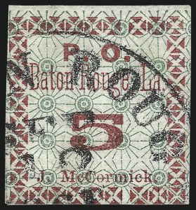 Sale 1082, Lot 573, Confederate States: Postmasters Provisionals