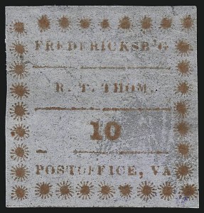 Sale 1082, Lot 580, Confederate States: Postmasters Provisionals