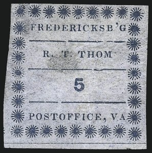 Sale 1082, Lot 594, Confederate States: Postmasters Provisionals
