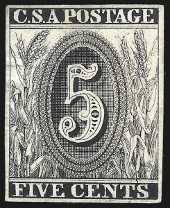 Sale 1082, Lot 596, Confederate States: Essays and Proofs, General Issues