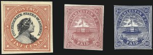 Sale 1082, Lot 618, Confederate States: Essays and Proofs, General Issues