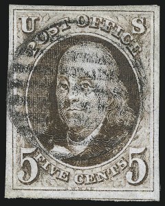 Sale 1084, Lot 3005, 5c-10c 1847 Issue Stamps (Scott 1-2)