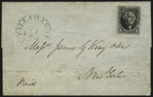 Sale 1084, Lot 3015, 5c-10c 1847 Issue Covers Used from Florida (Scott 1-2)