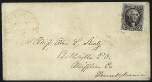 Sale 1084, Lot 3017, 5c-10c 1847 Issue Covers Used from Florida (Scott 1-2)
