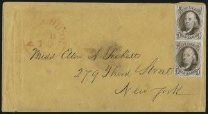 Sale 1084, Lot 3020, 5c-10c 1847 Issue Covers Used from Florida (Scott 1-2)