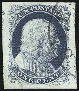 Sale 1084, Lot 3043, 1c 1851-56 Issue (Scott 5-9)