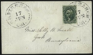 Sale 1084, Lot 3062, 3c-12c 1851-56 Issue (Scott 10-17)