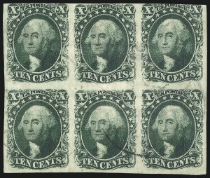 Sale 1084, Lot 3074, 3c-12c 1851-56 Issue (Scott 10-17)