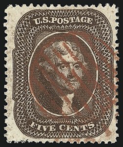 Sale 1084, Lot 3146, 3c-5c 1857-60 Issue (Scott 25-30A)