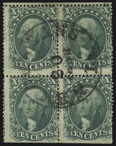 Sale 1084, Lot 3151, 10c-90c 1857-60 Issue (Scott 31-39)