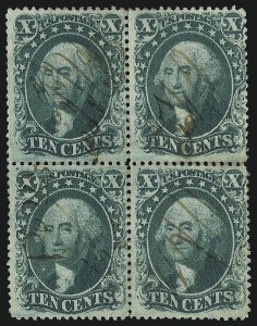 Sale 1084, Lot 3154, 10c-90c 1857-60 Issue (Scott 31-39)