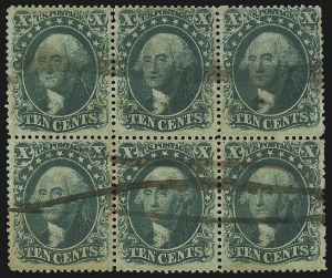 Sale 1084, Lot 3156, 10c-90c 1857-60 Issue (Scott 31-39)