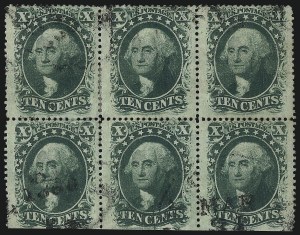 Sale 1084, Lot 3162, 10c-90c 1857-60 Issue (Scott 31-39)