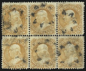 Sale 1084, Lot 3295, 1867-68 Grilled Issue, cont. (Scott 92-101)