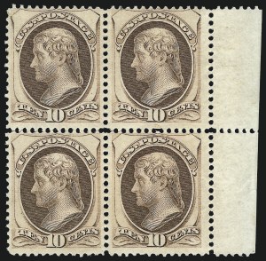 Sale 1084, Lot 3374, 1870-71 National Bank Note Co. Grilled Issue (Scott 134-144)
