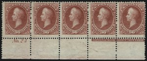 Sale 1084, Lot 3436, 1873 Continental Bank Note Co. Issue (Scott 156-179)